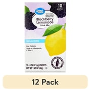 (12 pack) Great Value Antioxidant Blackberry Lemonade Liquid Drink Mix, Sugar-Free, 1.41 oz, 10 Count