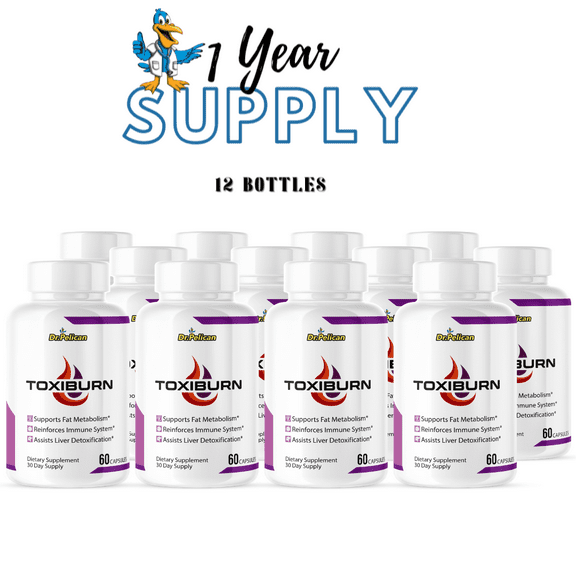 Toxiburn- Liver Support- 12 Bottles- 720 Capsules