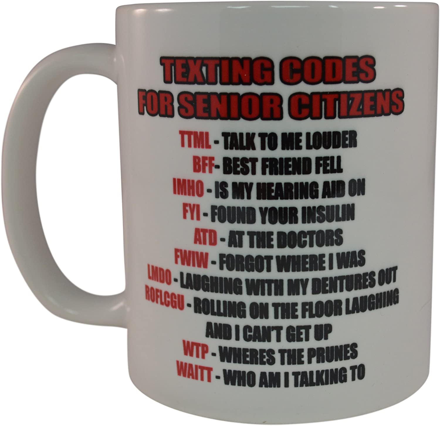Best Funny Coffee Mug Senior Citizen Text Novelty Cup Gift Retirement  Birthday 