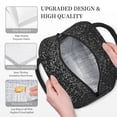 thumbnail image 3 of Yiaed Black And White Dotted Print Lunch Bag Adult Insulated Lunch Box, Leakproof Cooler Food Lunch Containers Reusable High Capacity Lunch Tote Bags-One Size, 3 of 6