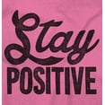 thumbnail image 2 of Stay Positive Inspirational Quote Plus Size Crewneck Graphic Tee Shirt Brisco Brands 2X, 2 of 5