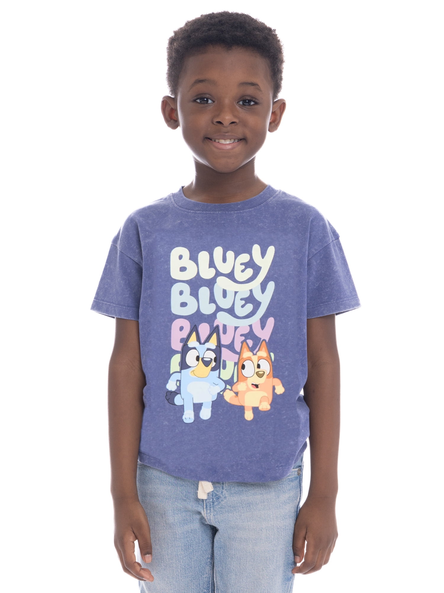 Bluey Toddler Graphic Crewneck Tee with Short Sleeves, Sizes 12M-5T