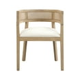 thumbnail image 3 of Noble House Dining Chair Set of 2,Rattan Round Backrest,Beige + Natural Ash, 3 of 8