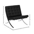 thumbnail image 2 of Fauteuil Barcelona en Cuir et Acier Inoxydable Pavilion - Qualité Contractuelle, 2 of 10