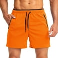 thumbnail image 3 of cfhntfmh Running Shorts for Men Comfy Elastic Waisted Lounge Beach Shorts with Zipper Pockets Summer Athletic Workout Shorts, 3 of 4