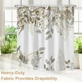 thumbnail image 4 of Beige Leaves Shower Curtain, Beige Weeping Branches Leaves Tree Plants Floral Birds Bathroom Curtain, Spring Natural Botanical Shower Curtain Set with 12 Hooks for Bathroom, 72Wx72L, 4 of 5