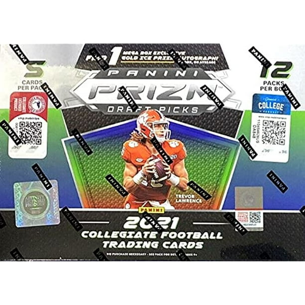 2021 Panini Prizm Draft Picks Football Mega Box 12 Pksbx One Gold Ice Prizm Autograph Cardbx 