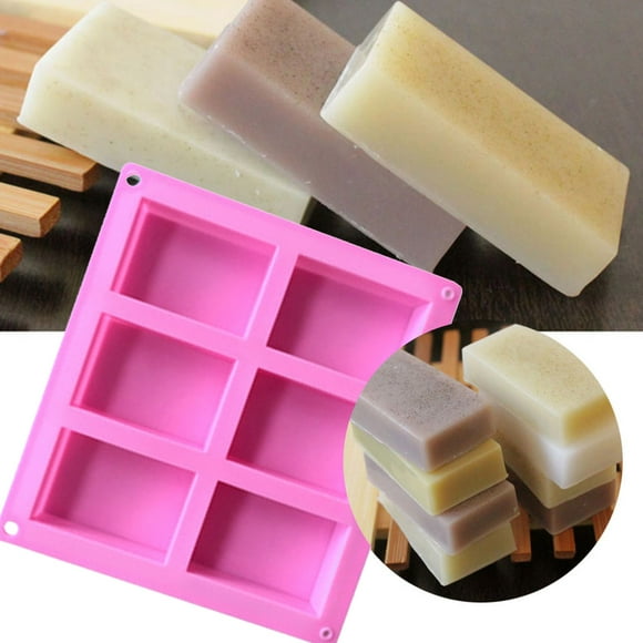 Dvkptbk Cake Mould 6-Cavity Rectangle Soap Silicone DIY Making Homemade Cake Mould Kitchen Gadgets on Clearance