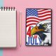 thumbnail image 1 of Cuadros Decorativos Cuaderno A5 de 50 páginas para niños y estudiantes libreta artesanal Ehuebsd con pintura de diamantes para el día de la independencia cuaderno con forma especial cuaderno de bo, 1 of 9