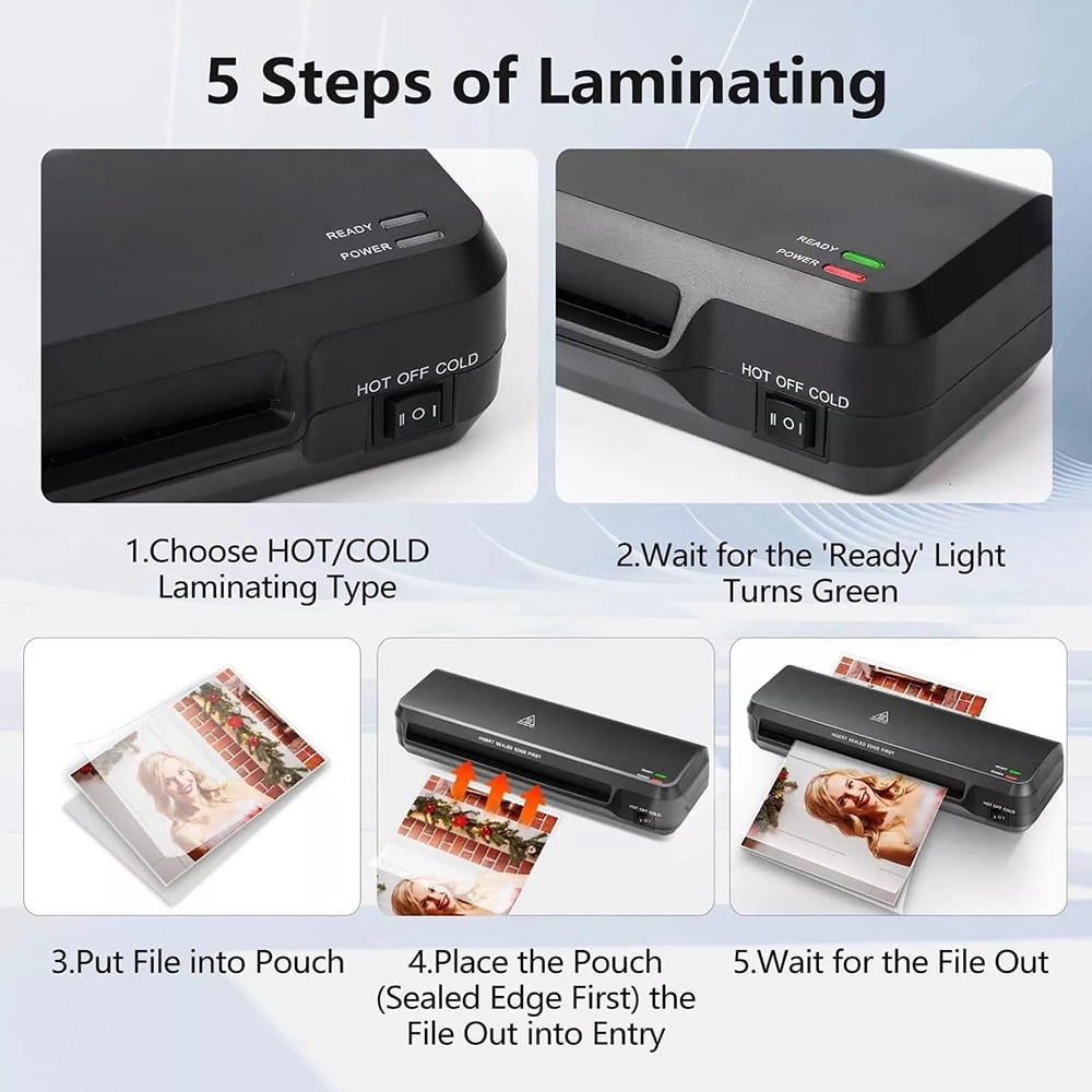 A4 Laminator Machine, Thermal Laminator Machine with 50 Laminating Sheets NEW