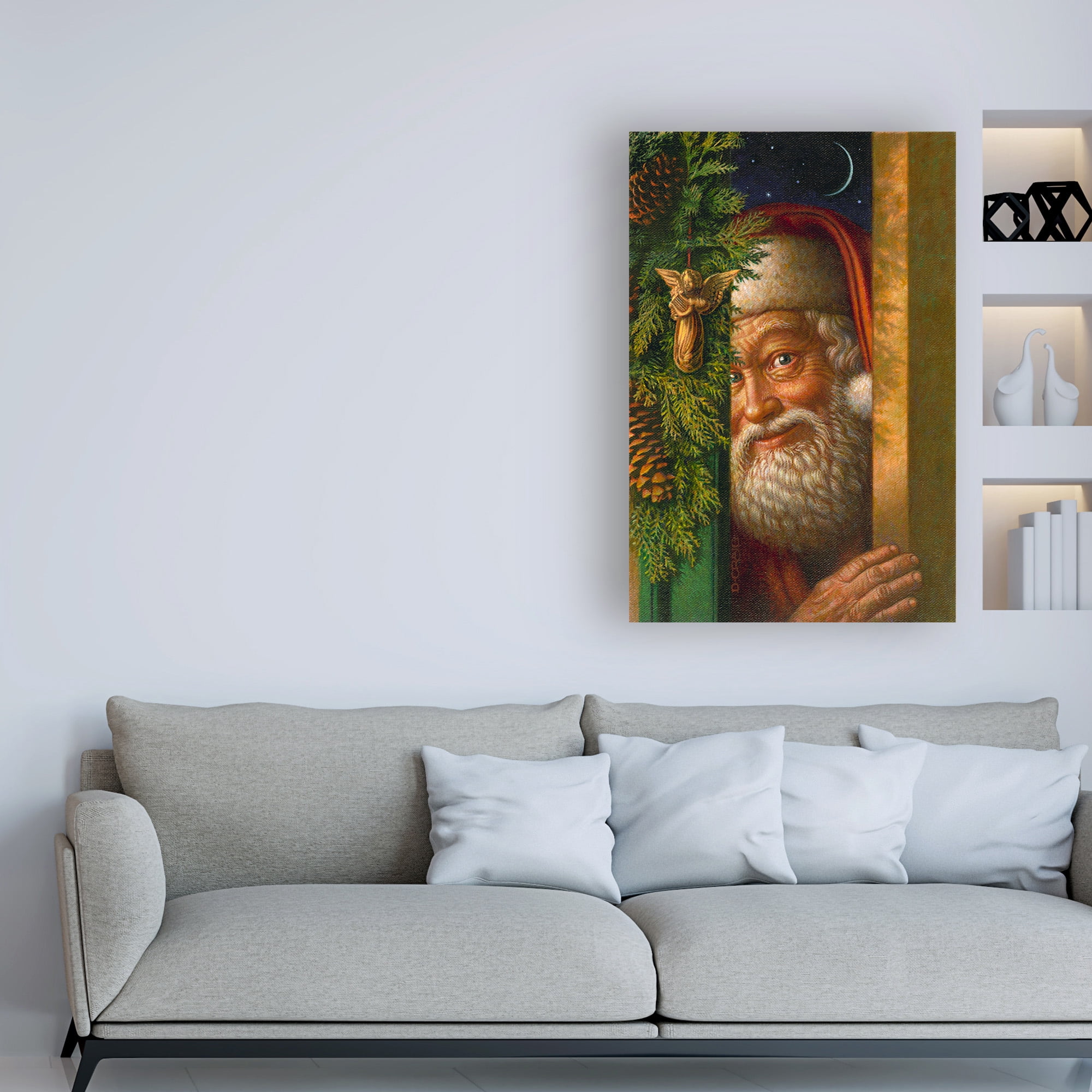 Trademark Fine Art 'Santa- 1' Canvas Art by Dan Craig