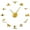 Gold, variant on Gynmastics Silhouette Frameless Wall Clock Stickers, DIY Modern Decorative Clocks for Living Room, Bedroom, Office - Easy to Install, Large 3D Clock Design (Gold,27in)
