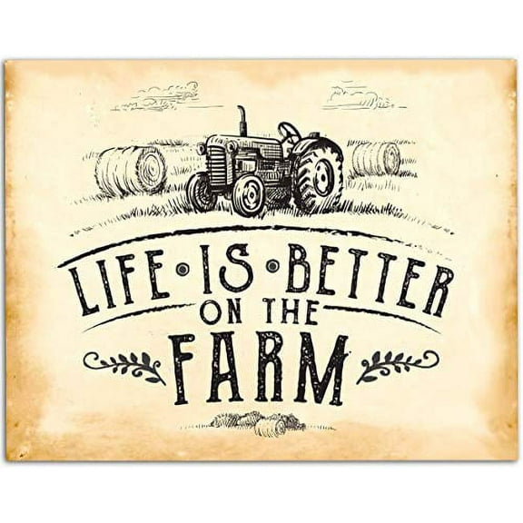 Life Is Better On The Farm - 11x14 Unframed Art Print - Perfect Farm Decor