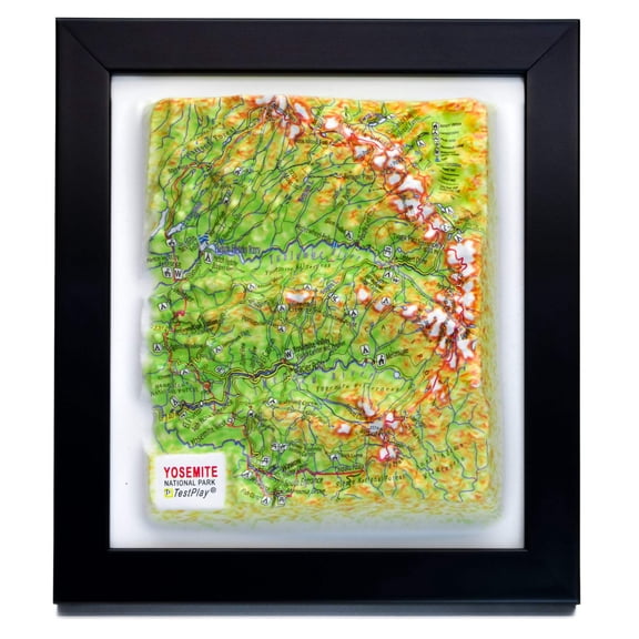 Yosemite National Park 3D Raised Relief Map