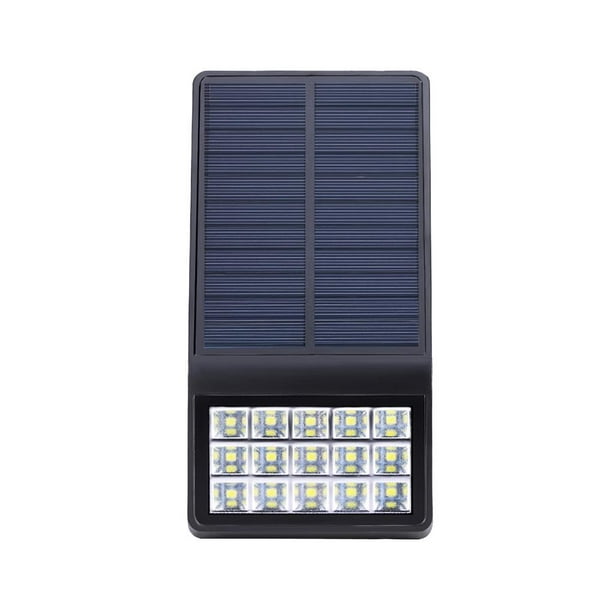 Bearachild Luz de pared solar 15 LEDs Lámpara de pared impermeable IP65 Ahorro de energía Fácil de instalar Farol de pared exterior Villa Jardín Patio Iluminación y accesorios Bearachild HA013138-00