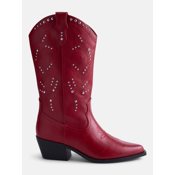 No Boundaries Women's Studded Cowboy Boots