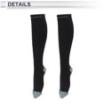 thumbnail image 3 of Calcetines de ciclismo Unique Bargains, absorbentes de sudor, antiolor, antifricción, gris oscuro y negro, tamaño L, 1 par., 3 of 6