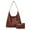 Red, variant on Woven Tote Shoulder Bag for Women Large Capacity Casual Handbag Purse Daily Commute Work Travel Durable Stylish Accessory