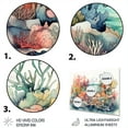 thumbnail image 3 of Designart "Vibrant Underwater Coral Reef II" Modern Landscape Beach Metal Art Living Room, 3 of 5