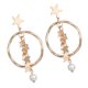 thumbnail image 4 of 1 par de pendientes con gancho para oreja, pendientes con forma de estrella para mujer, día de , Navidad, día de Fernando Golden Star Ear Hook Earring, 4 of 7