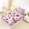 thumbnail image 5 of Manfei Dreamy Castle Twin Sheets, Butterfly Rainbow Bedding, Light Pink, 3 Pieces, 1 Flat Sheet, 1 Fitted Sheet and 1 Pillowcase, 5 of 6