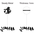thumbnail image 3 of Birds on Branch Metal Wall Art Decor Iron Wall Art 5 Birds Black Hollow Sculpture Hanging Decor Rustic Tree Ornament Hanging Sign for Indoor Outside Living Room Home Office 12 x 4Inch for DIY, 3 of 9