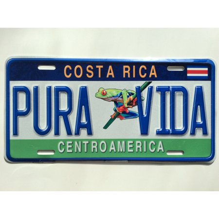 COSTA RICA PURA VIDA CENTRAL AMERICA LICENSE PLATE CRLP 32
