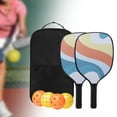 thumbnail image 2 of Tignapoo Premium Wooden Honeycomb Pickleball Paddle Set with Orange Design, Includes 2 Paddles, 4 Balls & Durable Storage Bag - Perfect for All Ages & Skill Levels, 2 of 6