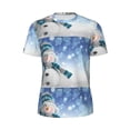 thumbnail image 5 of Wukai Christmas Snowman In The Snow Print Men's Short-Sleeved Mesh T-Shirt,Quick-Dry Short Sleeve Workout T-Shirt-Large, 5 of 8