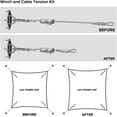 thumbnail image 3 of Sun Shade Sail Hardware Kit- 24' Ft (6'x4) Steel Tension Cable with Winch Kit Pad Eyes Snap Hooks Sunshades Installation Kit for Rectangle Shade Sails Deck Yard, 3 of 5