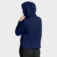thumbnail image 3 of Women's Fanatics Navy Toronto Maple Leafs Authentic Pro Road Tri-Blend Quarter-Zip Hoodie, 3 of 6