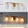 thumbnail image 4 of Uolfin 28 in. Modern Farmhouse Bathroom Vanity Light, 4-Light Contemporary Gold Wall Sconces with Bell Frosted Glass Shades, 4 of 5