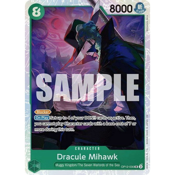 One Piece Legacy of the Master Super Rare Dracule Mihawk OP12-030