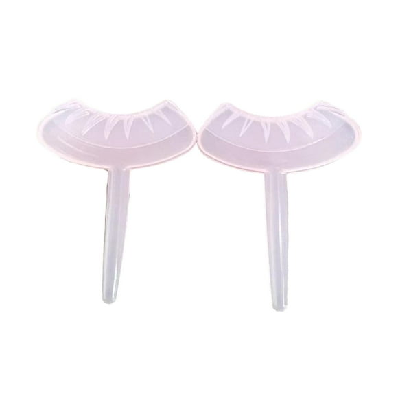 2 uds laje rápido perezoso debajo de la plantilla de pestañas, estampador debajo de las pestañas, herramienta de laje de ojos, herramienta rosa B