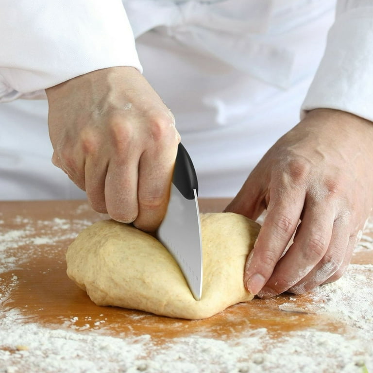 BOULEVARD BAKING  STAINLESS STEEL Dough Scraper Tool with Ruler –  Boulevard Baking