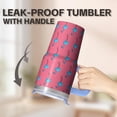thumbnail image 5 of Flamingo Stainless Steel Insulated Coffee Tumbler with Handle 20OZ Mug Cup Leak Resistant Double Wall Vacuum Keeps Drinks Hot Cold Gifts for Women Girls on Birthday Christmas Summer, 5 of 6