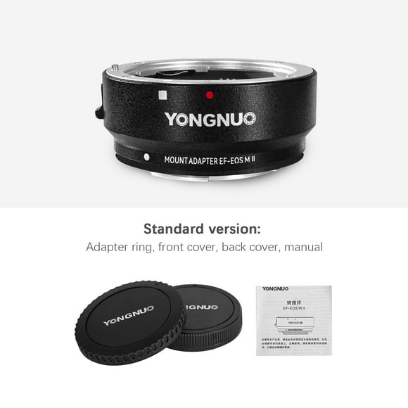 Adaptateur d'Objectif, M2//M5/M6/M50/M100/M20 Support Compatible avec Objectif de Caméra Étanche Adaptateur d'Objectif de Caméra Automatique Ii Adaptateur d'Ouverture EF-EF-EOSM Ii Ouverture Étanche