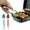 B, variant on 7 Inch Silicone Stainless Steel Food Tongs Small Kitchen Tongs Baking and Cooking, Heat Resistant Non Stick Safe Tongs with Hanging Hole for Salad, Fish, Steak, Barbecue, Buffet, Meat