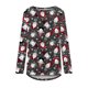 thumbnail image 4 of Camiseta de manga larga con cuello redondo y estampado navideño para mujer Pompotops  qwe24261, 4 of 5