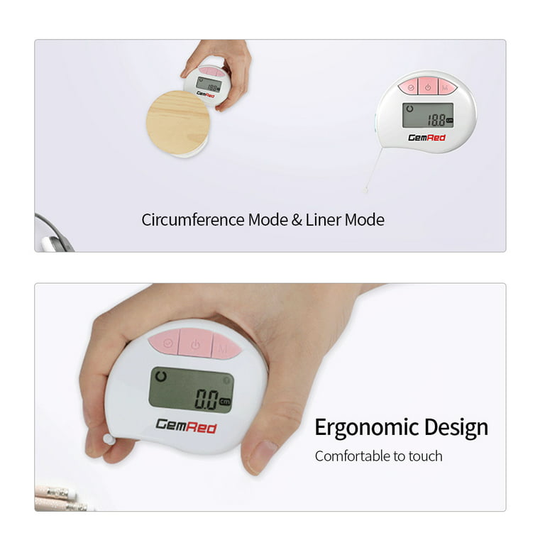 GemRed Digital Measuring Tape Accurately Measures Body Part Circumferences  Digital Display Records Results Measurements Pink