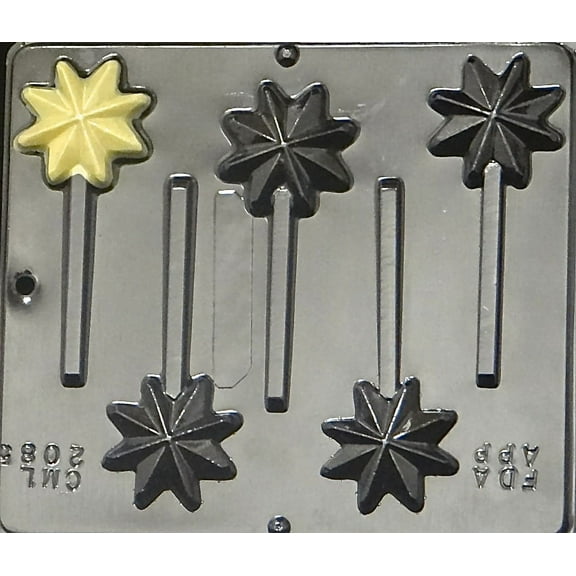 2085 Christmas Star Lollipop Chocolate Candy Mold