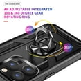 thumbnail image 3 of For Apple iPhone 14 Plus (6.7") Hybrid 3in1 Holster Combo Belt Clip Armor Rotatable Ring Stand Shock-Absorption Case Cover fit iPhone 14 Plus - Black, 3 of 8