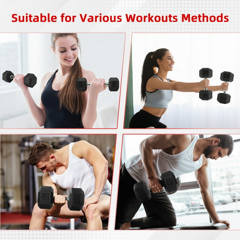 BalanceFrom Dumbbell Set, Pairs of lb, 10 lb, 15 lb, and 20 lb - Main Image