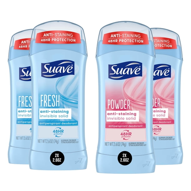 Desodorant Suave Antitranspirante en polvo Fresh para mujer, 76 ml, 4 unidades