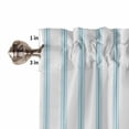 thumbnail image 5 of Half Window Curtains 24 Inches Long, Blue Striped Window Treatment Curtain Drapes, Blue White Stripes Farmhouse Short Curtains Tiers for Kitchen Over Sink, 27.5"x24", 2 Panels, 5 of 7