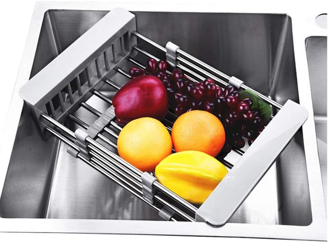 Toytexx Plate Vegetable Fruit Drying Rack Over SinkStainless Steel