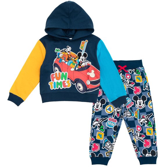 Conjunto de Buzo con Capucha y Jogger de Forro Polar para Niños Pequeños Disney Mickey Mouse