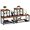 Brown, variant on Honiter 2 Sets Desk Shelf, Desktop Organizer Shelf, 2 Tier Independent Stackable Desktop Shelves, Desktop Office Storage Rack Display Shelf
