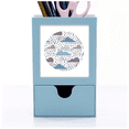 thumbnail image 1 of Cloud Rain Weather Drip Pattern Desk Supplies Organizer Pen Holder Card, 1 of 3