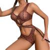thumbnail image 2 of Body sexy Mujer Ropa interior Lencería Encaje Hollow Mono erótico (Leopard L) Ehuebsd Para estrenar, 2 of 2